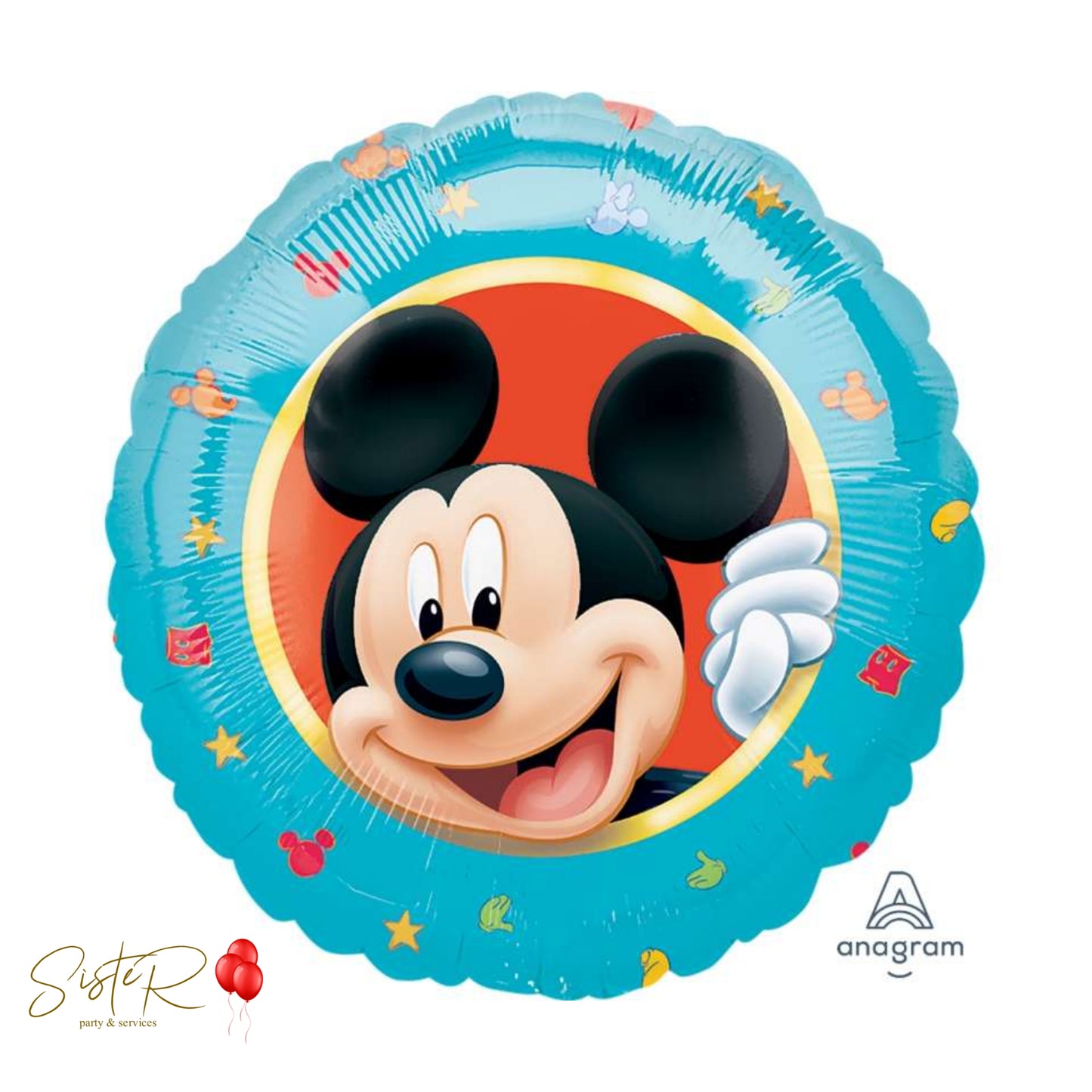 Palloncino Foil Mickey Mouse Azzurro