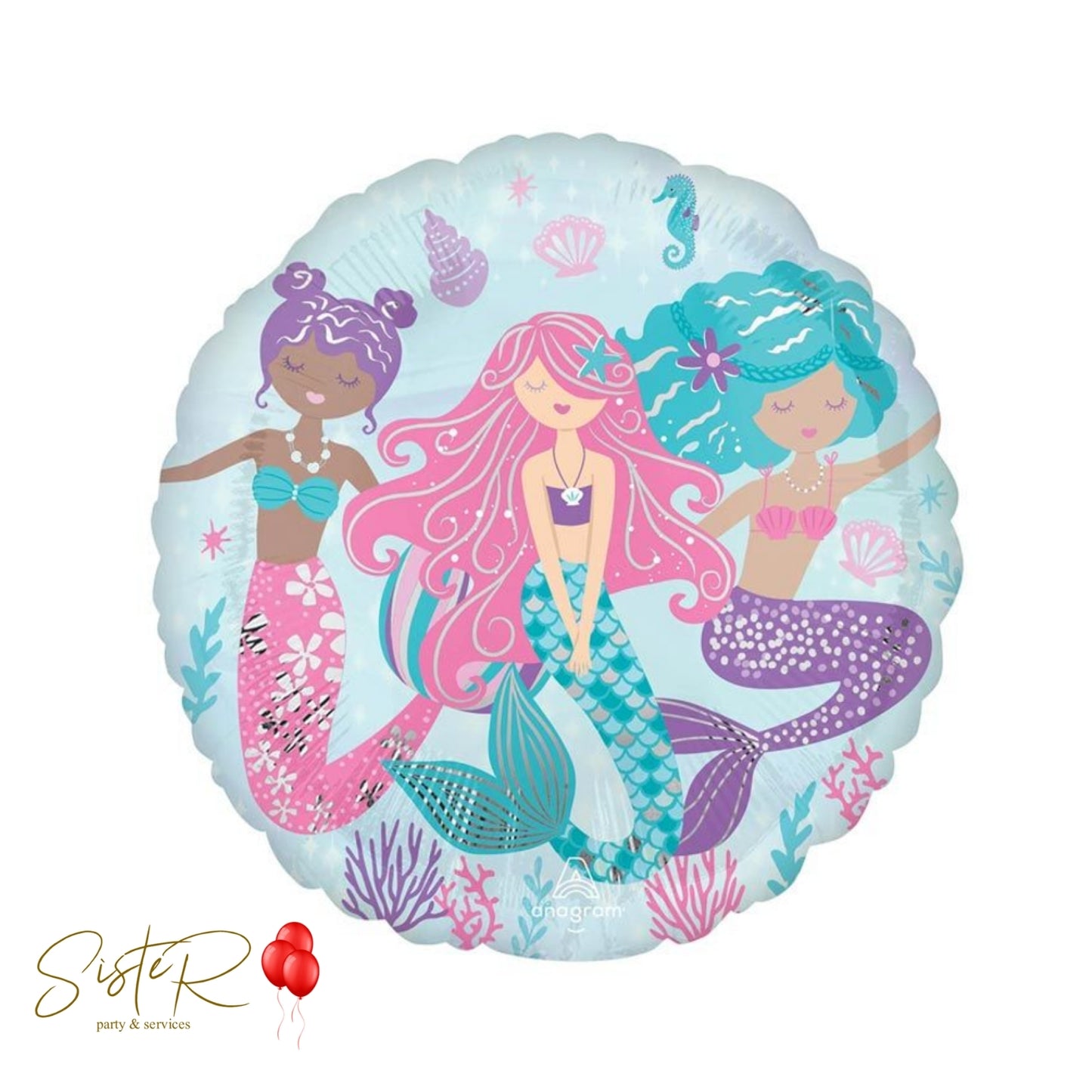 Palloncino Sirena "Shimmering Mermaid" 18"