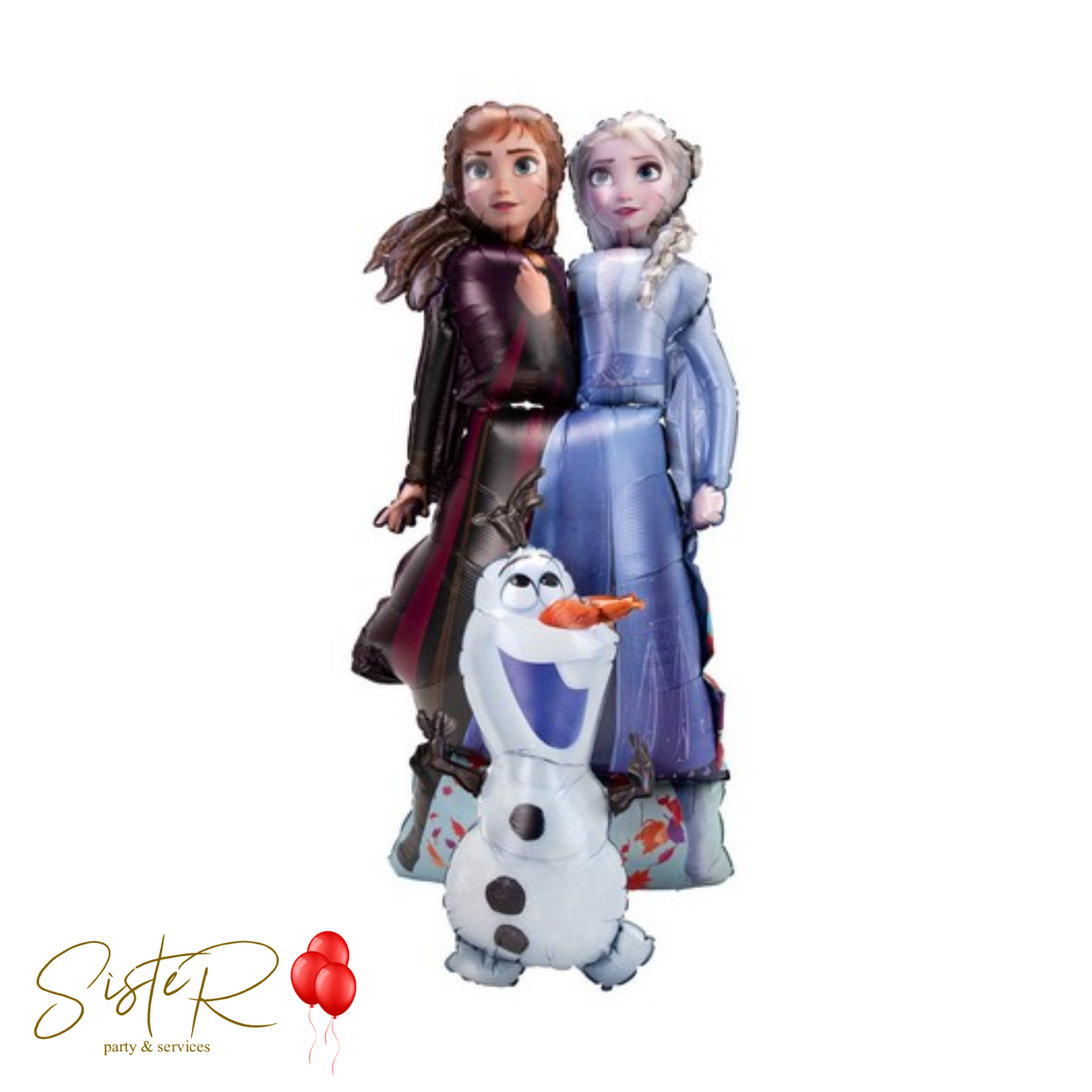 Pallone foil Airwalker Frozen 2 Elsa, Anna, Olaf