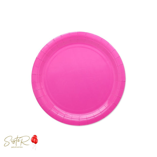 Piattini Fucsia Biodegradabili e Riciclabili (Confezione da 25)