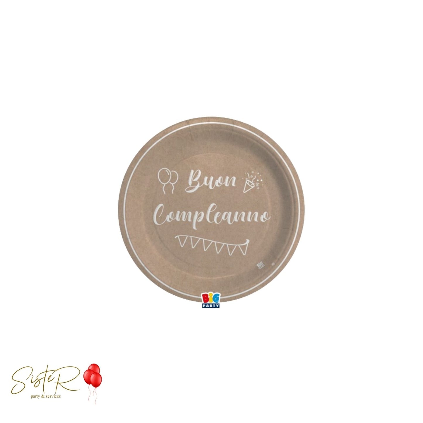 Piatti Buon Compleanno "Kraft"
