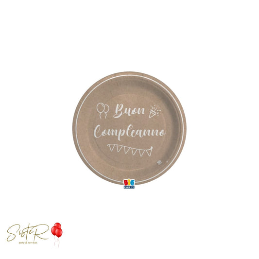 Piatti Buon Compleanno "Kraft"