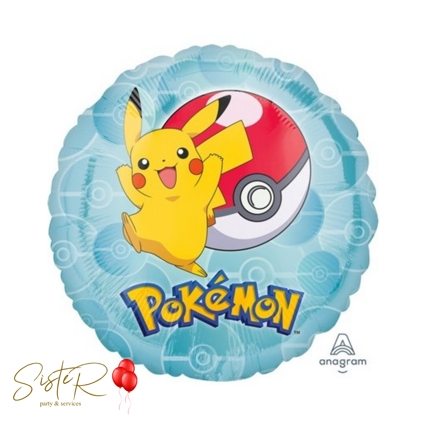 Pallone foil standard 17" - 42 cm Pokemon