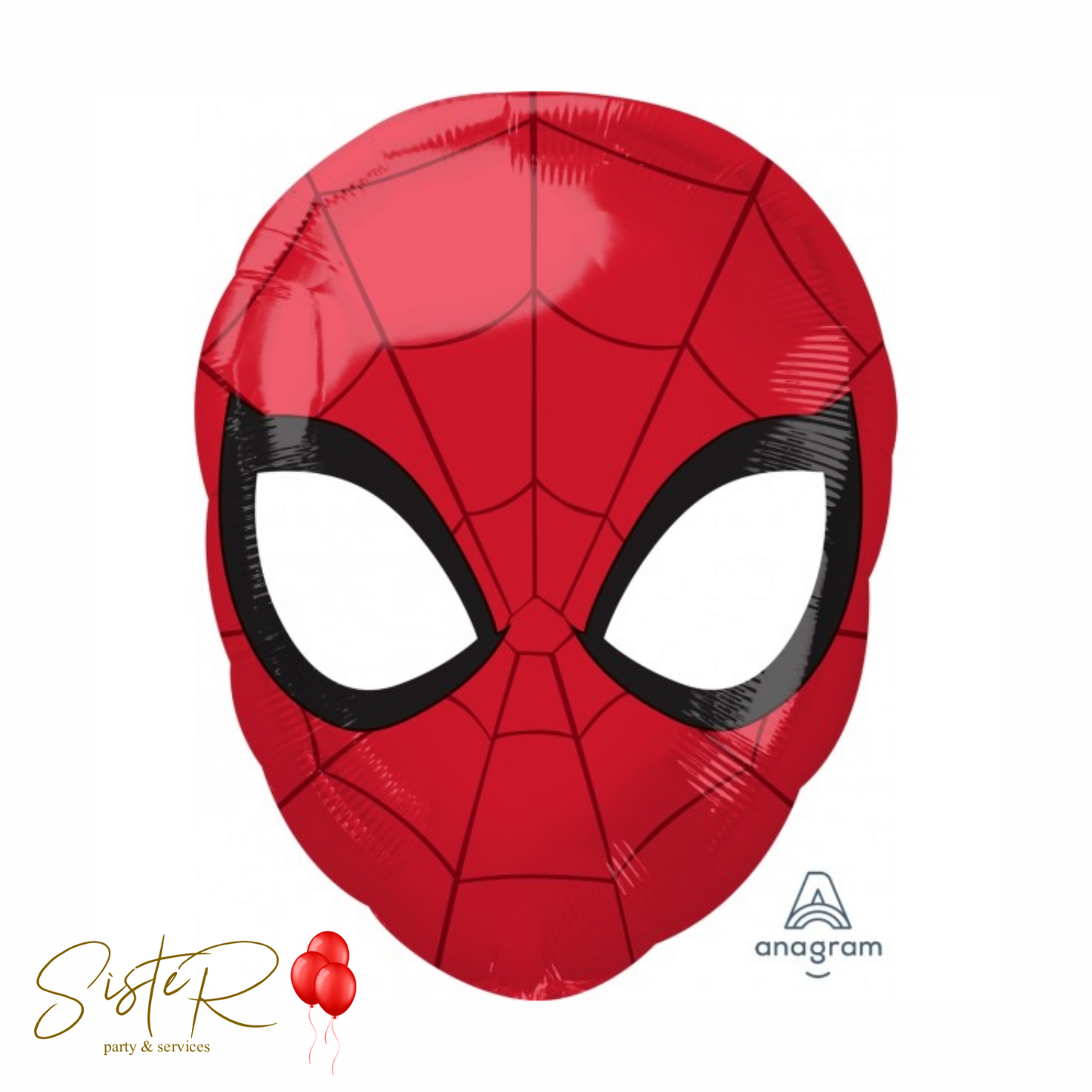 Palloncino a forma di testa di Spiderman 18"/45cm