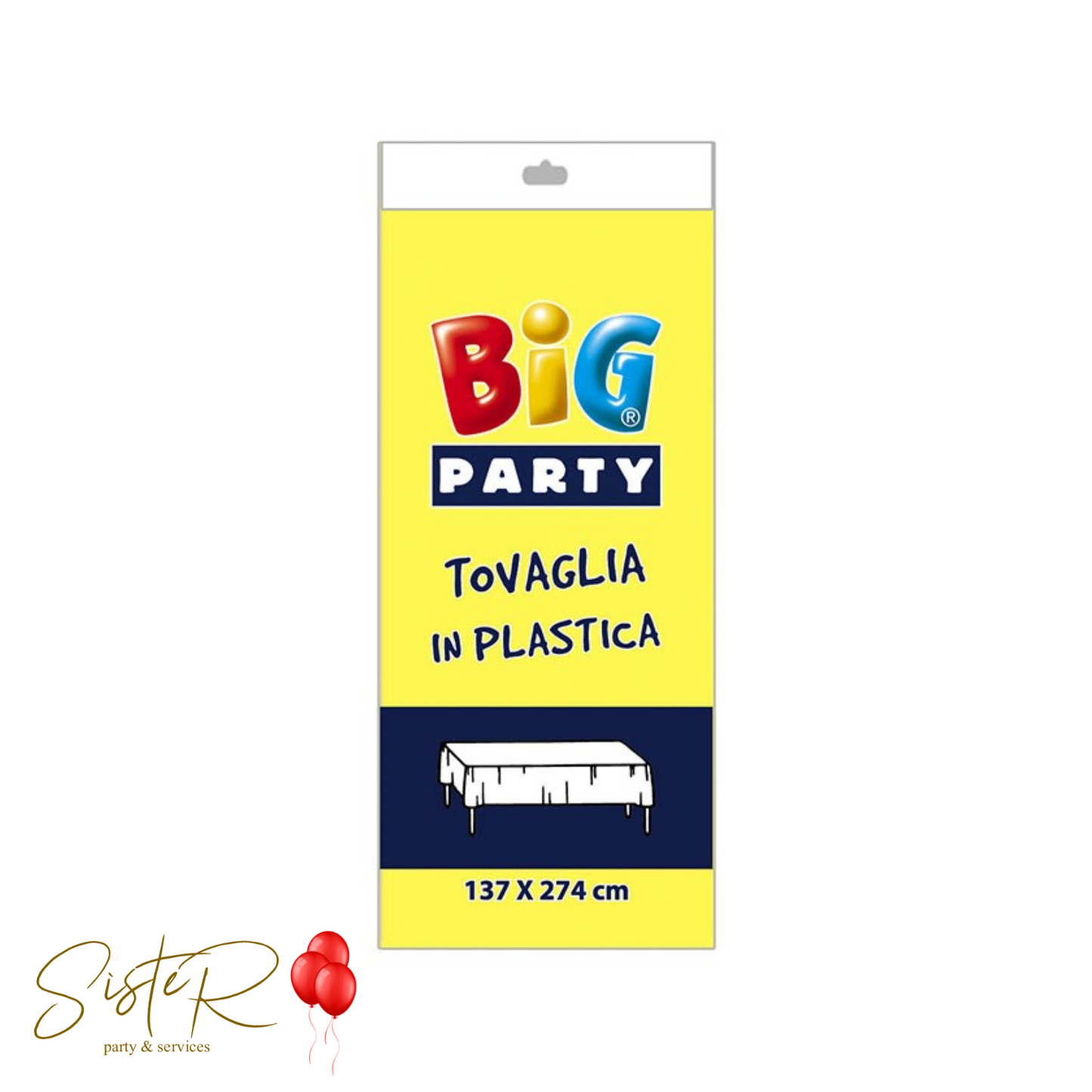 Tovaglia in pvc 137 x 274cm gialla