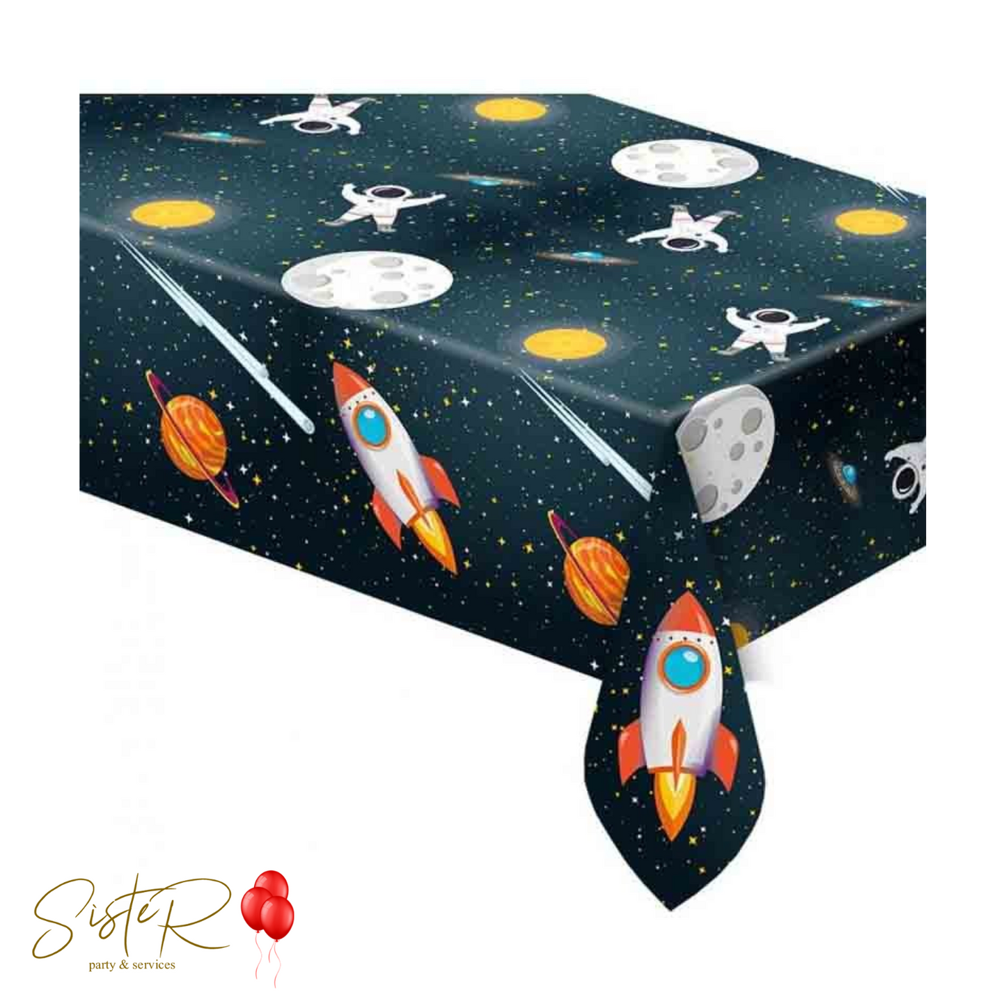 Tovaglia in plastica Spazio "Rocket Space" 1pz