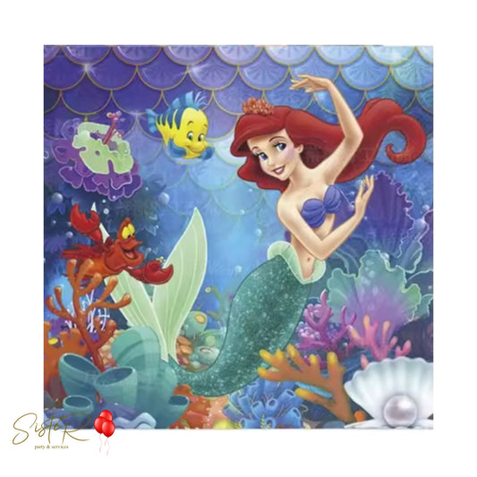 Tovaglioli Principessa Disney Ariel - La Sirenetta
