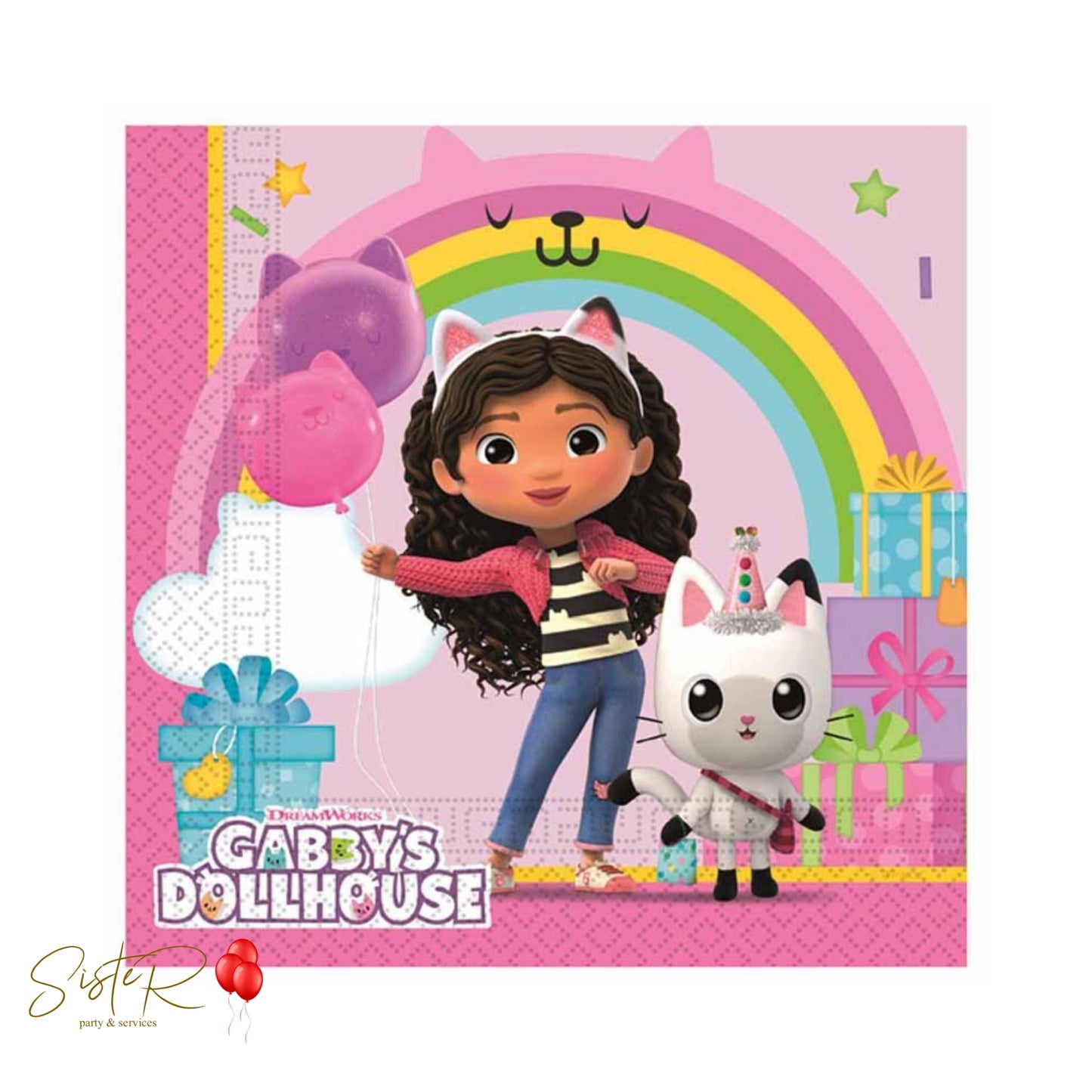Tovaglioli Gabby's Dollhouse - 20 pz, 33x33 cm