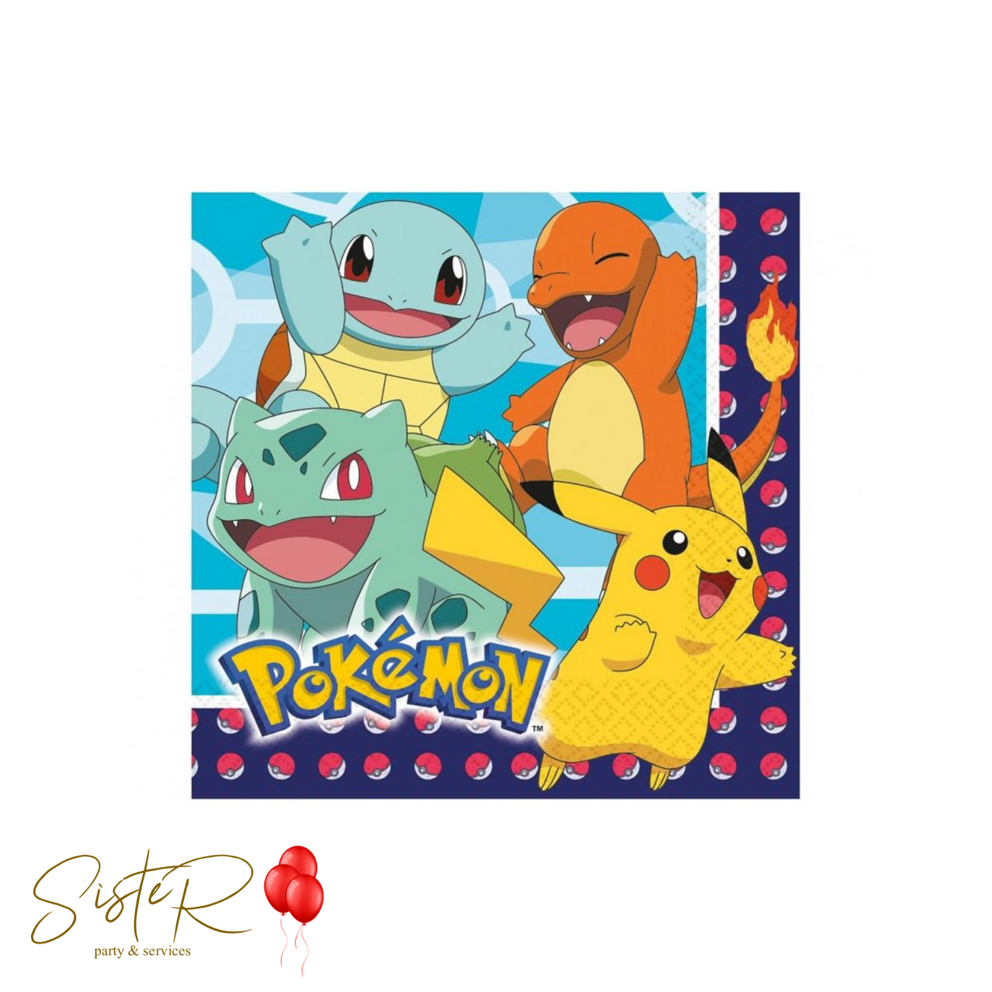 Tovagliolo 33 x 33 cm Pokemon 16 pz