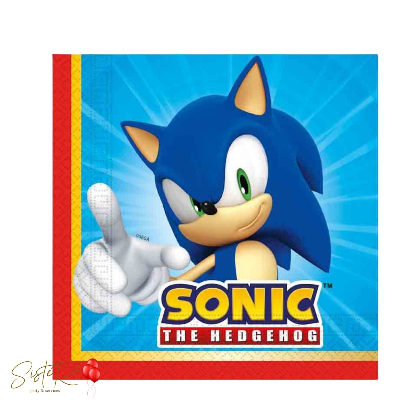 Tovaglioli Sonic the Hedgehog