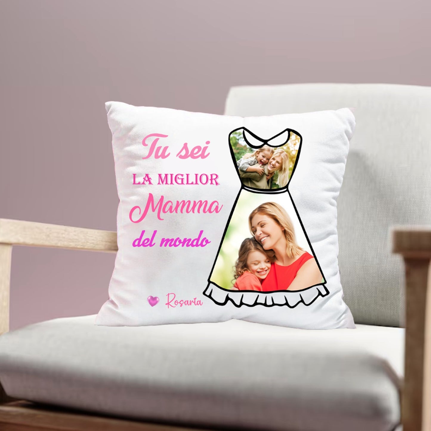 Cuscini Personalizzati Festa della Mamma – Con Foto, Nome e Dedica