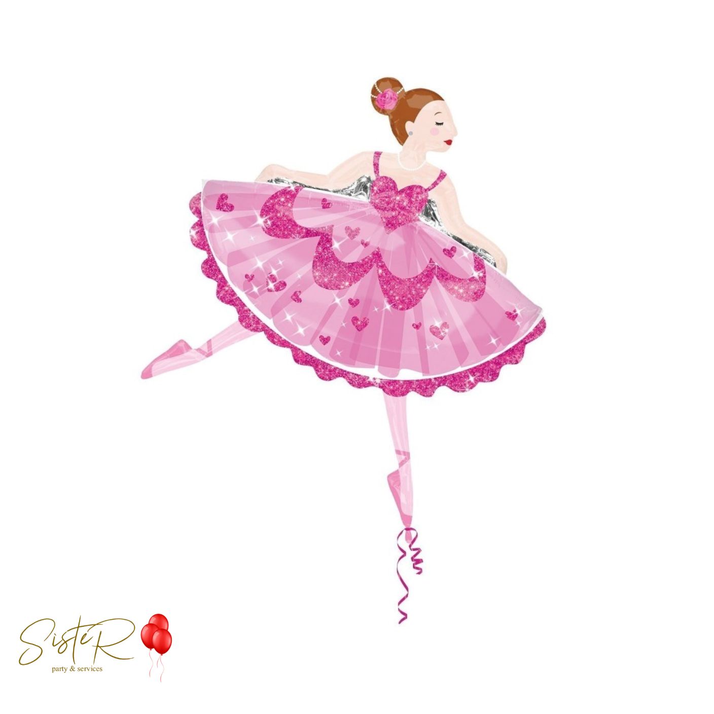 Palloncino Supershape Ballerina in Mylar - 73 cm