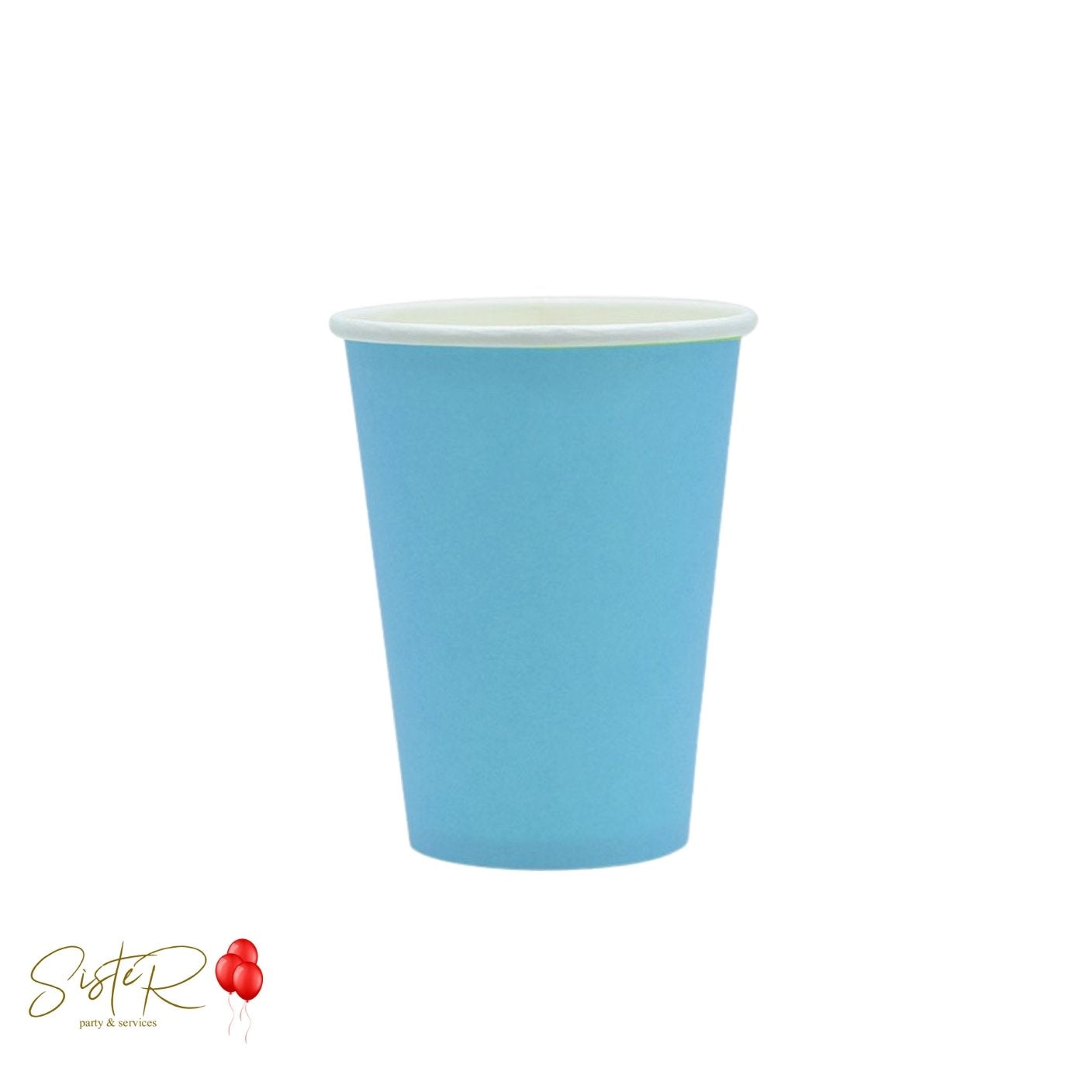 Bicchieri di Carta Ecolor Celeste 250 cc - 25 pz