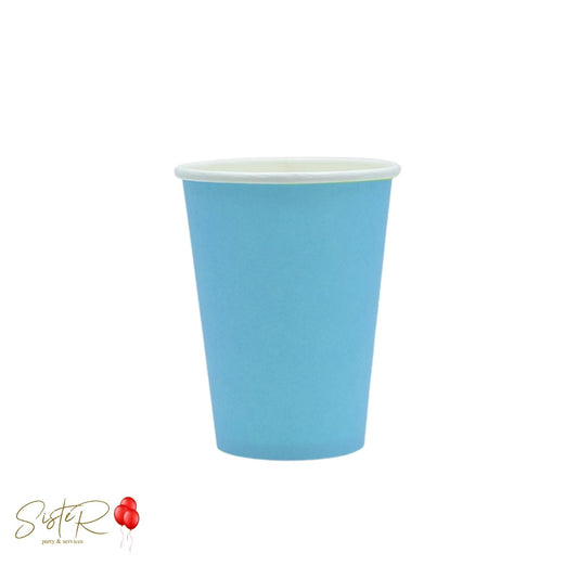 Bicchieri di Carta Ecolor Celeste 250 cc - 25 pz