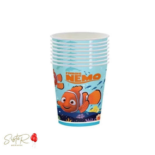 Bicchieri di Carta Tema Nemo e Amici - 10 pezzi