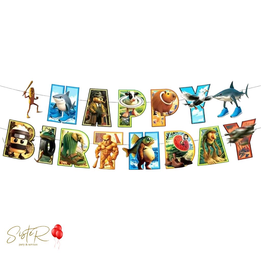 Festone "Brainrot" Meme Culture - Decorazione Festa