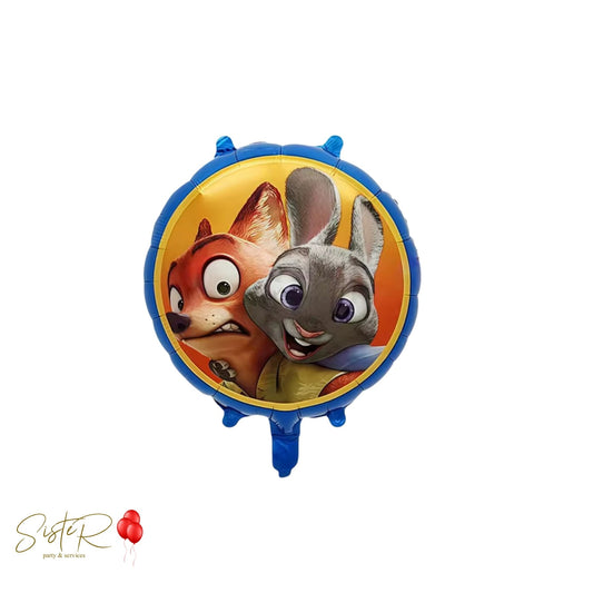 Palloncino Foil Rotondo Zootopia - 45 cm