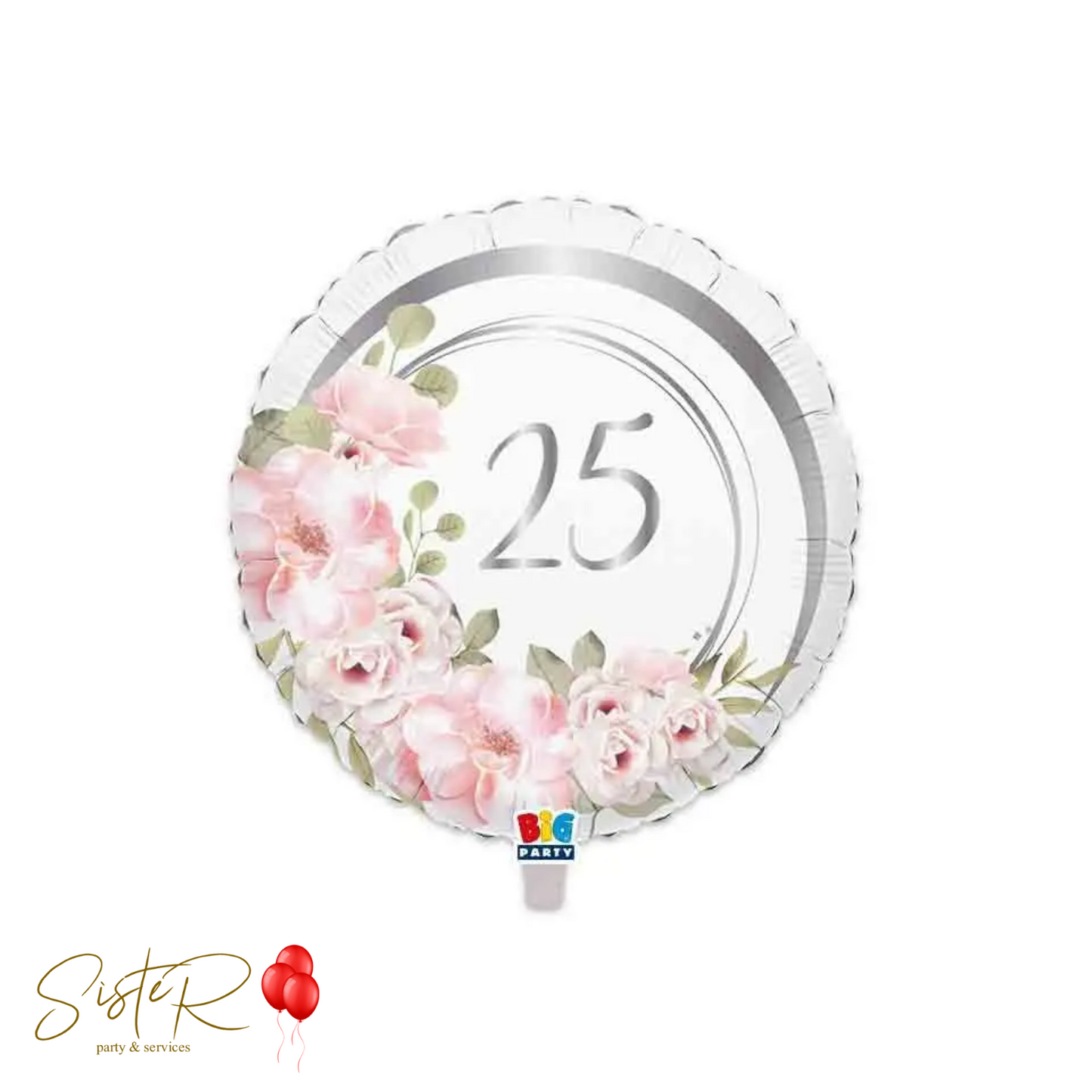 Palloncino 25 Anniversario Floreal