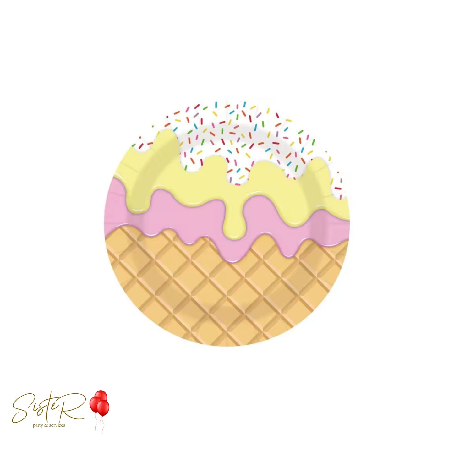 Piattini Ice Cream - 20 pz, 18 cm
