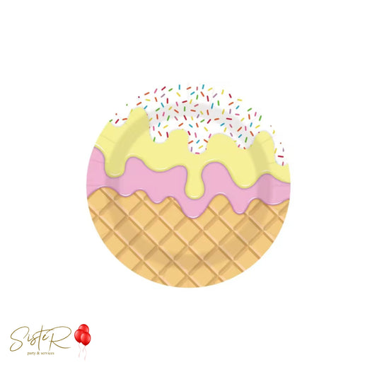 Piattini Ice Cream - 20 pz, 18 cm