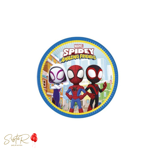Piattini Spidey e i Suoi Fantastici Amici 18cm - 8pz