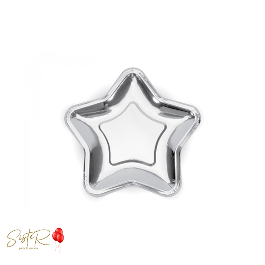Piatto a Stella Argento 23 cm
