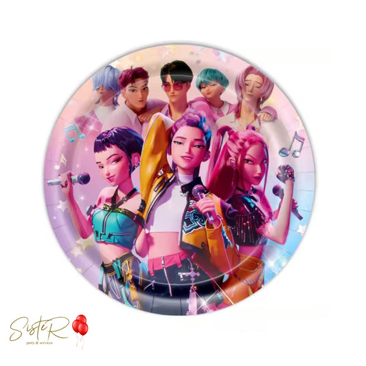 Piatti di Carta K-Pop Demon Hunters - 23cm, 10pz