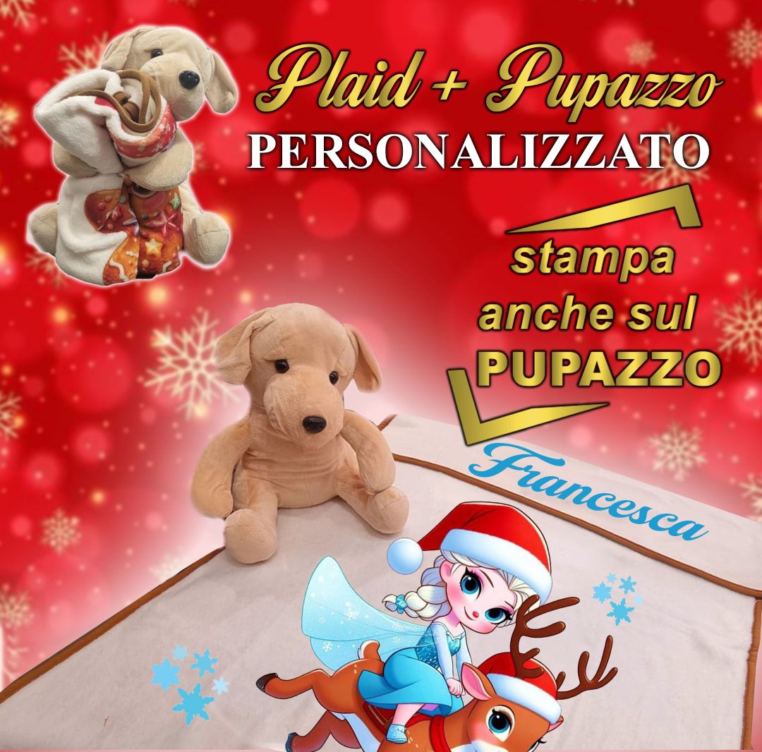 Natale in anticipo!  Plaid + pupazzo personalizzato