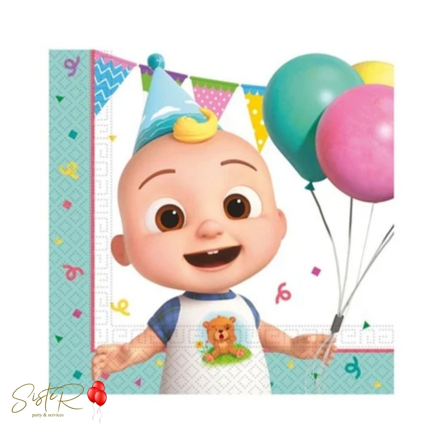 Tovaglioli Cocomelon 33x33 cm 20 pz