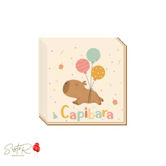 Tovaglioli Tema Capibara – 20 pezzi