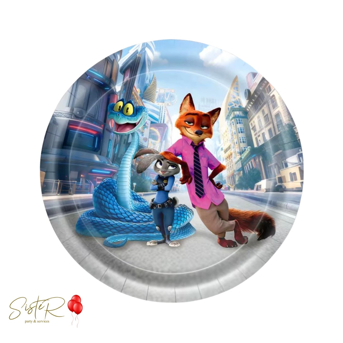 Piatti Zootropolis - 23 cm, 10 pz