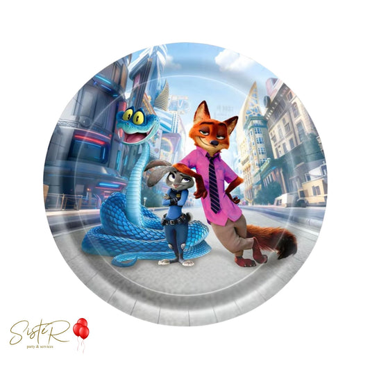 Piatti Zootropolis - 23 cm, 10 pz